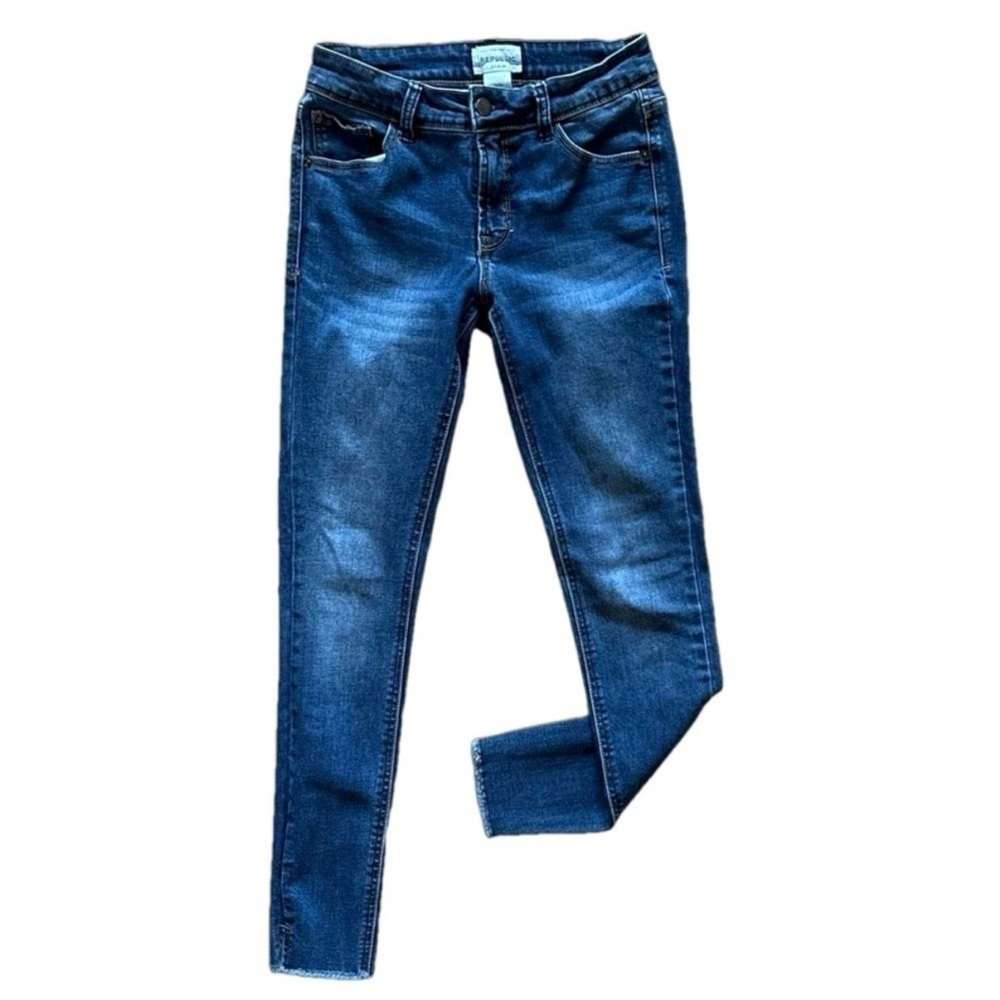 ✨ FOR THE REPUBLIC Women’s Low-Rise Raw Hem Skinny Jeans Sz 2/25 🔥👖